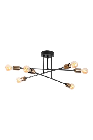 Candeeiro suspenso Flor Preto e dourado