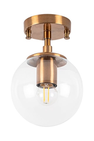 Candeeiro de teto Atmaca - Dourado e transparente
