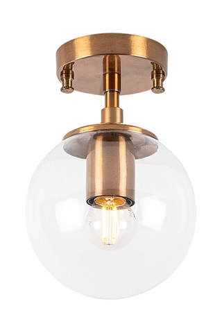 Candeeiro de teto Atmaca - Dourado e transparente