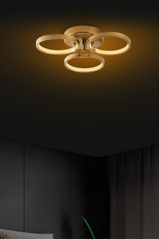 Candeeiro de teto LED Halka -  Dourado - 18 W