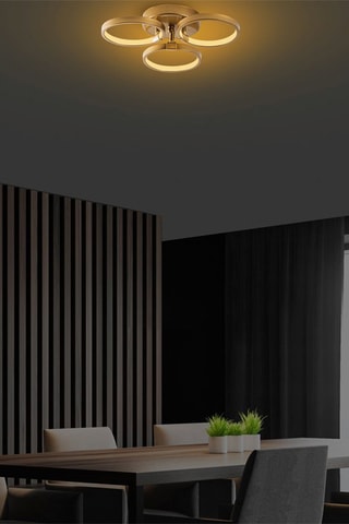 Candeeiro de teto LED Halka -  Dourado - 18 W