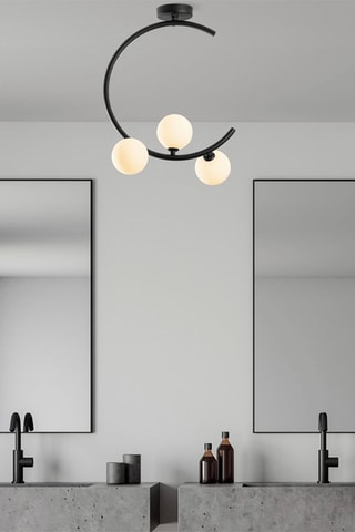 Candeeiro suspenso - Preto e branco