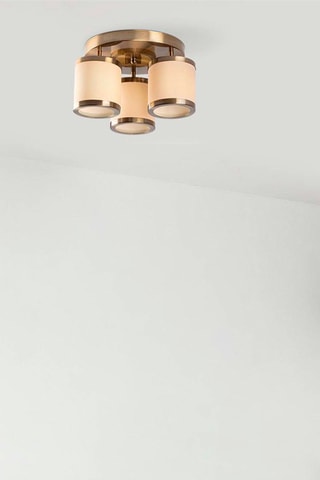 Candeeiro de teto Way - Branco e dourado - 3 x 40 W