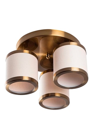 Candeeiro de teto Way - Branco e dourado - 3 x 40 W
