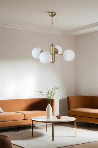 Candeeiro suspenso Bankok 4 - Dourado - 4 x 60 W