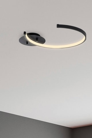 Candeeiro de teto LED Moon - Preto - 12 W