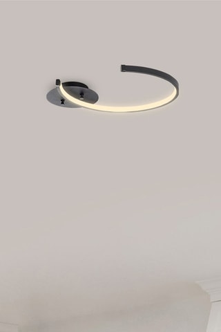 Candeeiro de teto LED Moon - Preto - 12 W