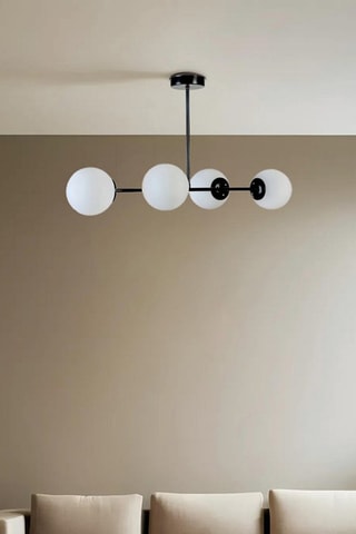 Candeeiro de teto Yeni Favori 4 - Preto e branco - 4 x 60 W
