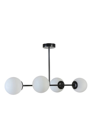 Candeeiro de teto Yeni Favori 4 - Preto e branco - 4 x 60 W