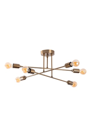 Candeeiro suspenso Fleur - Dourado - 6 x 60 W