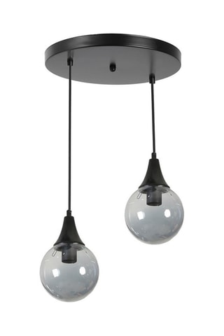 Candeeiro suspenso Afra 2 - Preto - 2 x 60 W