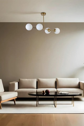 Candeeiro suspenso Yeni - Dourado - 4 x 40 W