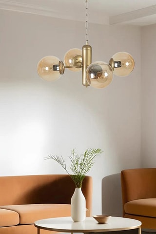 Candeeiro suspenso Bankok 4 - Dourado - 4 x 60 W