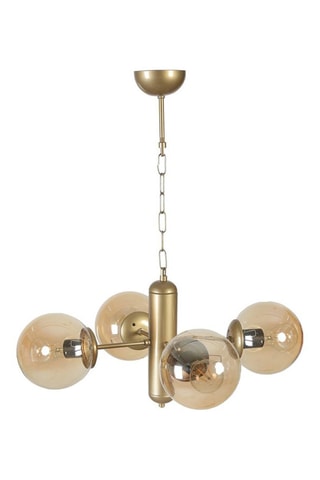 Candeeiro suspenso Bankok 4 - Dourado - 4 x 60 W