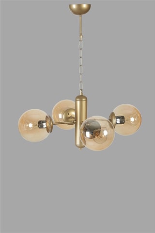 Candeeiro suspenso Bankok 4 - Dourado - 4 x 60 W