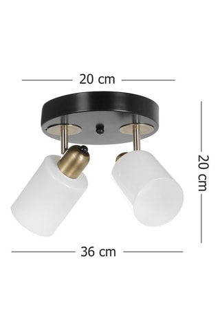 Candeeiro de teto - Preto e branco - 60 W