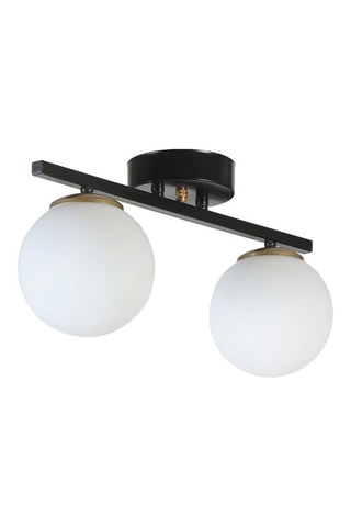 Candeeiro de teto Yeni Can 2 - Preto e branco - 2 x 60 W