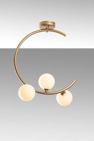 Candeeiro suspenso - Dourado e branco