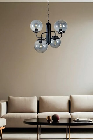 Candeeiro suspenso Pekin 4 - Preto - 4 x 60 W