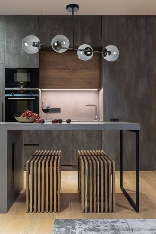 Candeeiro suspenso Yeni Favori 4 - Preto - 4 x 60 W