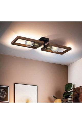 Candeeiro de madeira Era - Natural - 2 x 40 W