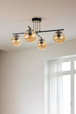 Candeeiro suspenso Oslo 4 - Dourado - 4 x 60 W