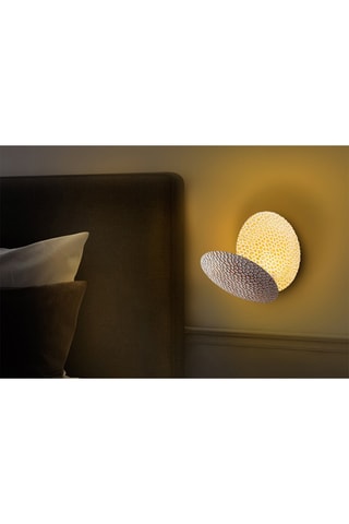 Aplique de parede LED Yosma - Branco e dourado - 5 W
