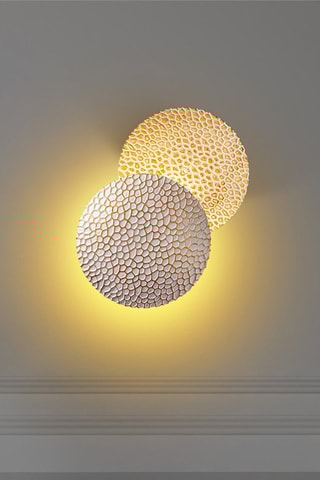 Aplique de parede LED Yosma - Branco e dourado - 5 W