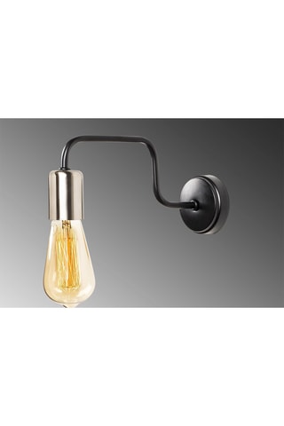 Aplique de parede Denge - Preto e níquel - 40 W