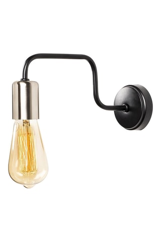 Aplique de parede Denge - Preto e níquel - 40 W