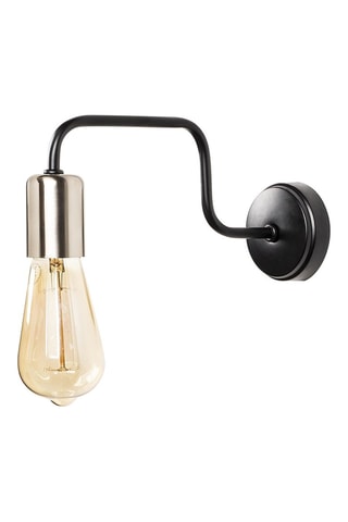 Aplique de parede Denge - Preto e níquel - 40 W
