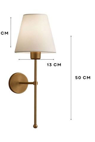 Aplique de parede - Cru e dourado - 40 W