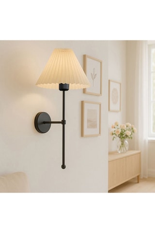Aplique de parede - Branco e preto - 40 W