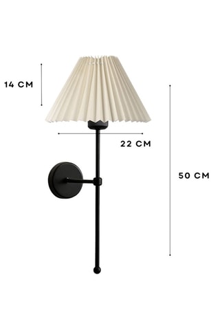 Aplique de parede - Branco e preto - 40 W
