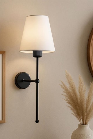 Aplique de parede - Cru e preto - 40 W