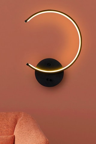Aplique de parede LED Moon - Preto - 12 W