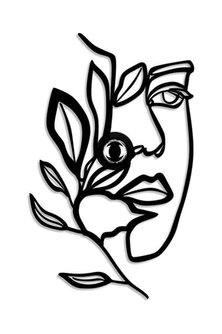 Aplique de parede Flower Faced - Preto - 40 W