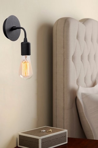 Aplique de parede Harput - Preto - 40 W