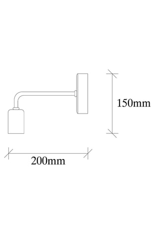 Aplique de parede Denge - Preto - 100 W