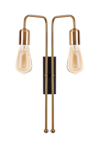 Aplique de parede Mum - Dourado e preto - 2 x 100 W