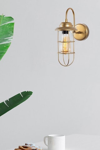 Aplique de parede Mahoni - Dourado -  40 W
