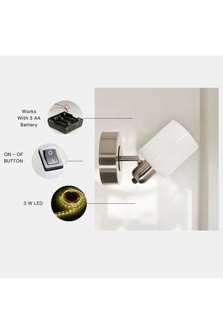 Aplique de parede LED Nomi - Cromado - 3 W