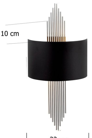 Aplique de parede - Preto - 40 W