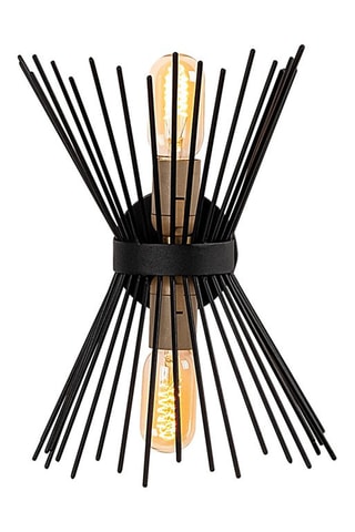Aplique de parede Kirpi  - Preto - 2 x 40 W