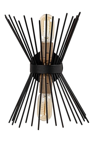 Aplique de parede Kirpi  - Preto - 2 x 40 W