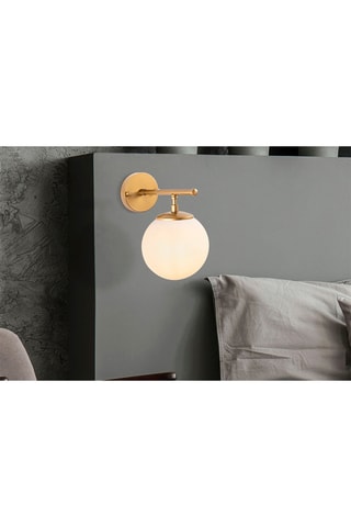 Aplique de parede Roe - Dourado e branco - 40 W