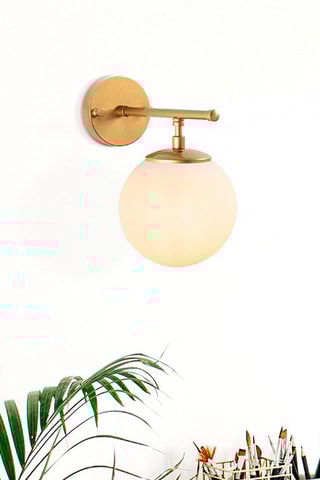 Aplique de parede Roe - Dourado e branco - 40 W