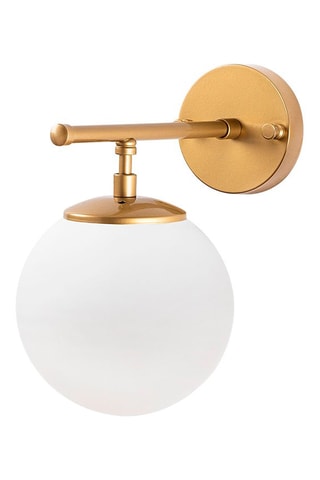 Aplique de parede Roe - Dourado e branco - 40 W