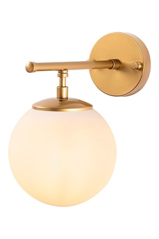 Aplique de parede Roe - Dourado e branco - 40 W