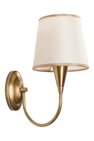 Aplique de parede Prado Branco e dourado
